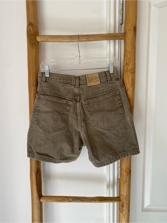 Vintage Pants - Vtg 90s Womens Sz 30 Lee Brown Denim Shorts Union Made In the USA 100% Cotton